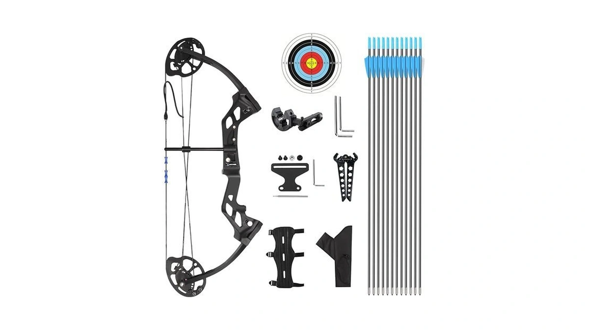 Amazon code: Akchoer A208 Compound Bow And Arrow Set