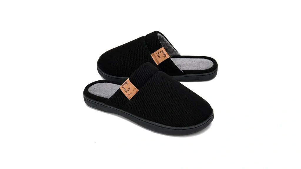 Amazon coupon: Dl Men S Memory Foam Slippers With Fuzzy
