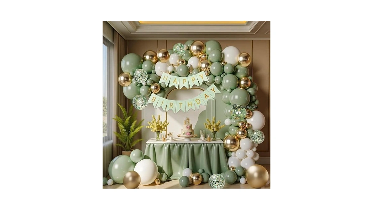 Amazon code: 152pcs Sage Green Balloon Arch Kit 18 12