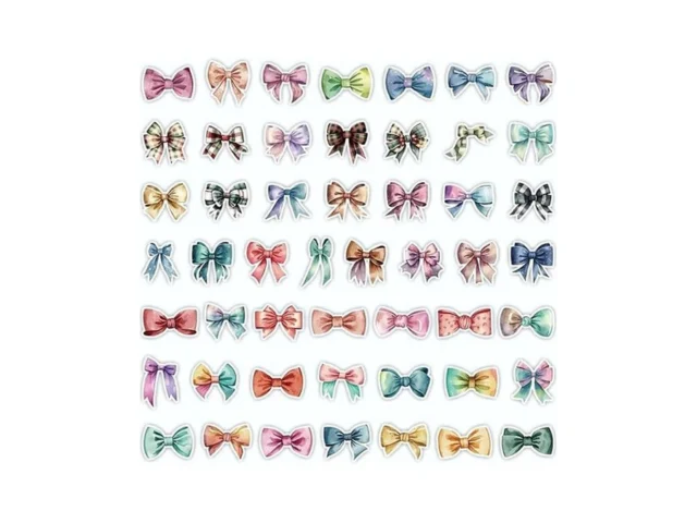 50pcs Bowknot Stickers Decals Feihuaer Aesthetic… Code