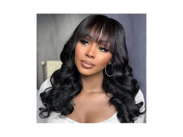 Wiggins Hair Body Wave Wigs With Bangs Human Hair… Code
