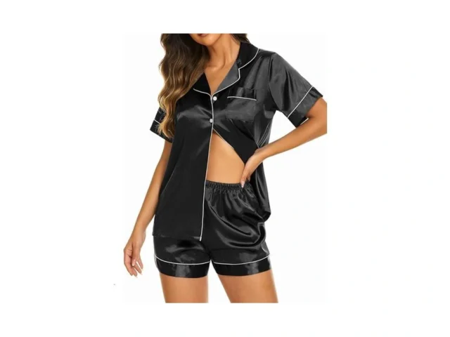 Ekouaer Satin Pajama Set For Women Silk Pjs Short… Code
