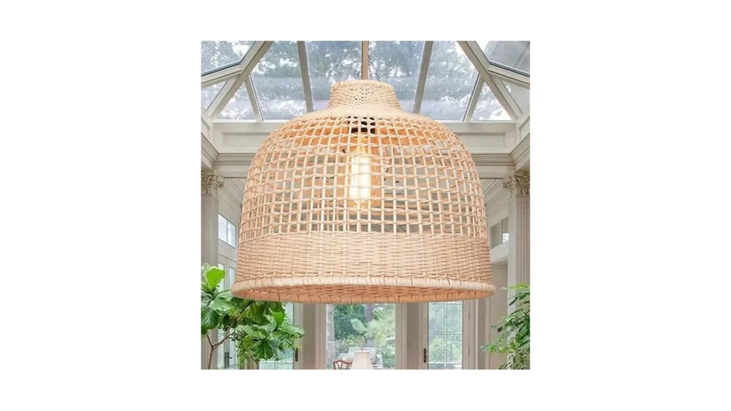 Amazon coupon: Hgrtaegs Rattan Pendant Lights Hand-wove