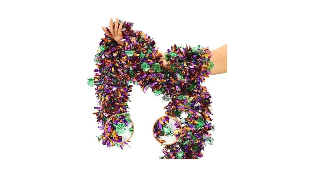 Amazon code: 33 Ft Halloween Tinsel Garland Decoratio