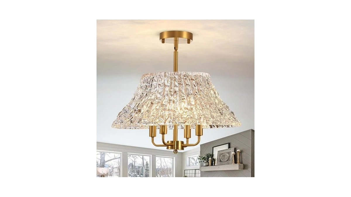 Amazon coupon: Semi Flush Mount Ceiling Light Fixture 4