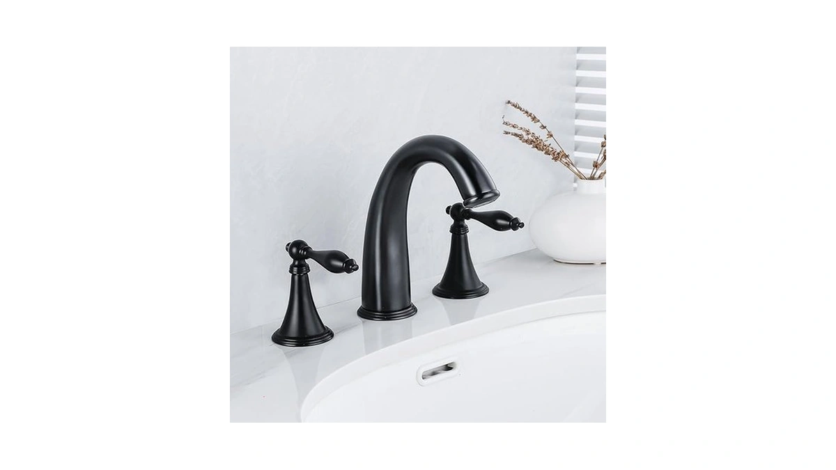 Amazon code: Sanitemodar Matte Black Bathroom Sink Fa