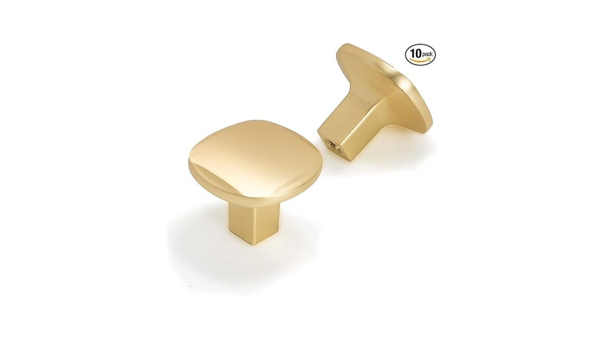 Amazon coupon: Cotykiley 10 Pack Brushed Brass Kitchen