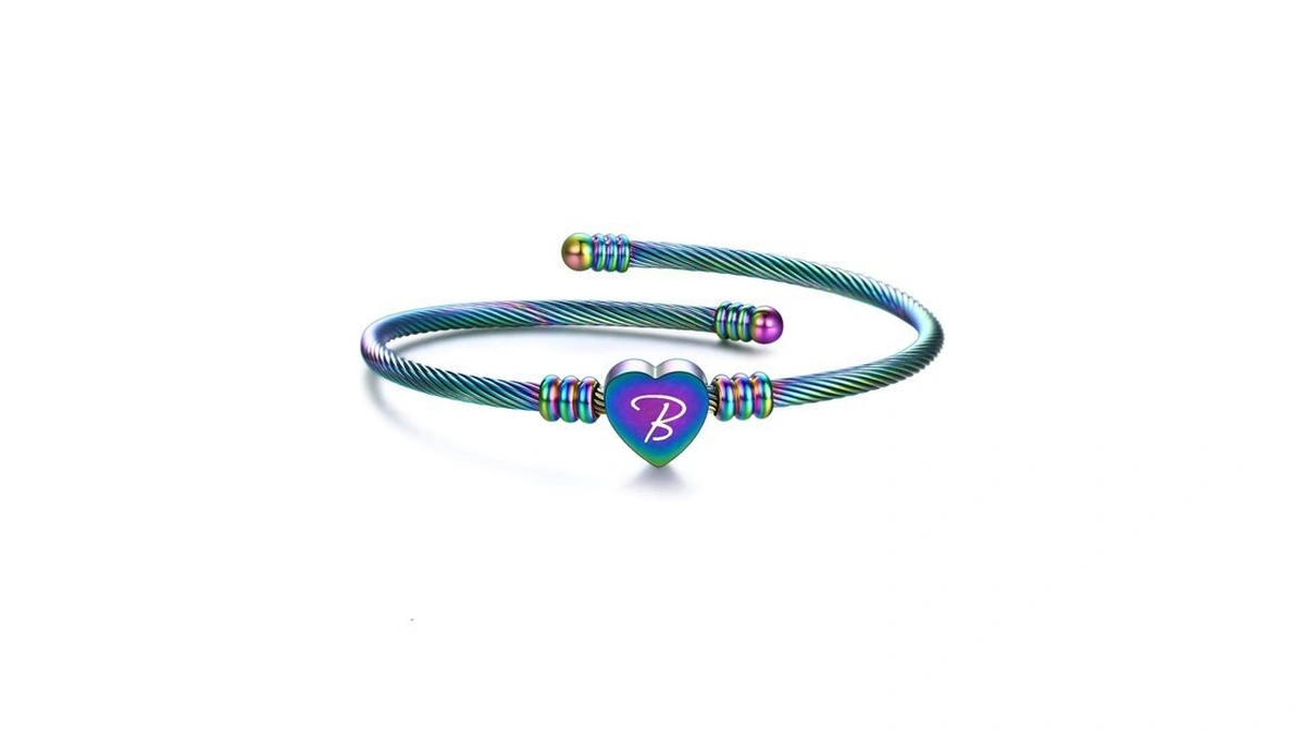 Amazon coupon: Myneney Gold Rainbow Stainless Steel Ban