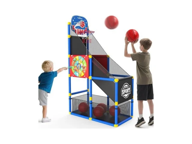 Eaglestone 2-in-1 Kids Arcade Basketball Hoop With… Code
