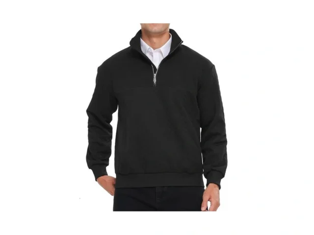 Aptro Men S Quilted Waffle Quarter Zip Sweatshirt… Code