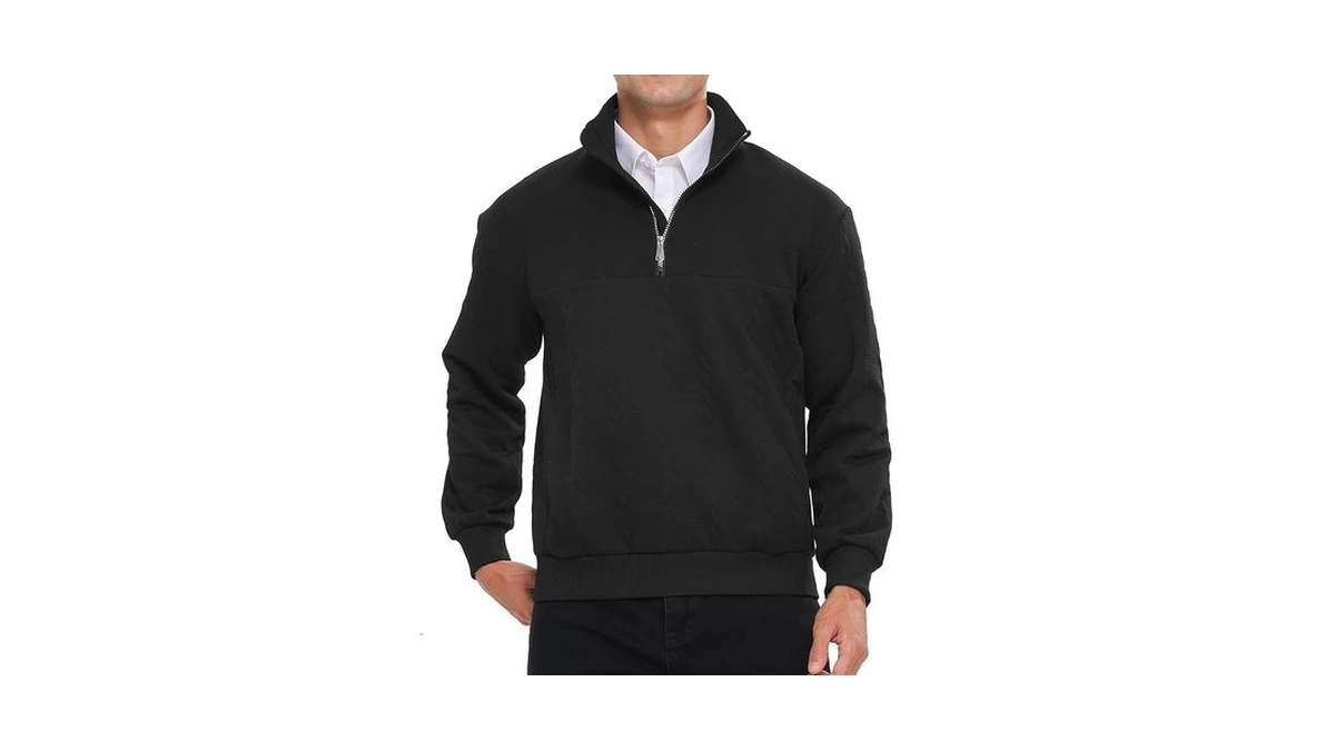 Amazon code: Aptro Men S Quilted Waffle Quarter Zip S