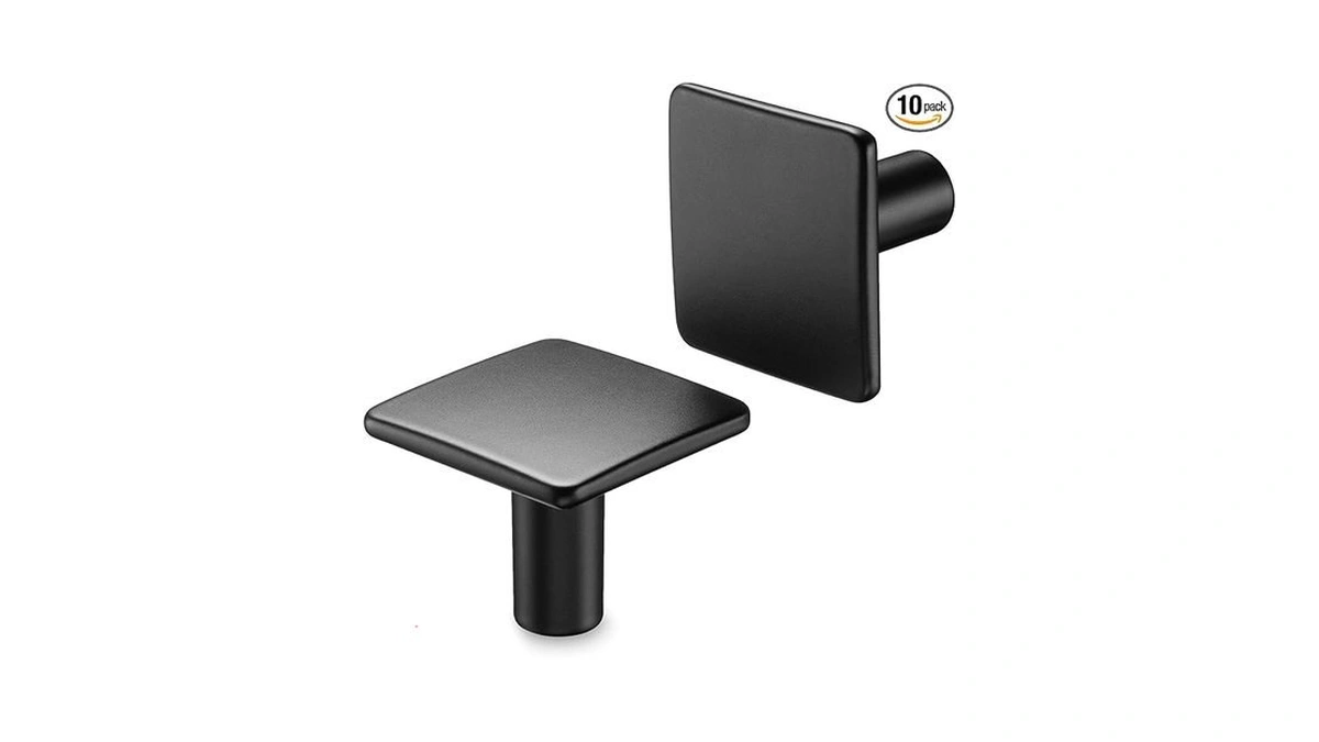 Amazon coupon: Berossa Matte Black Cabinet Knobs Black