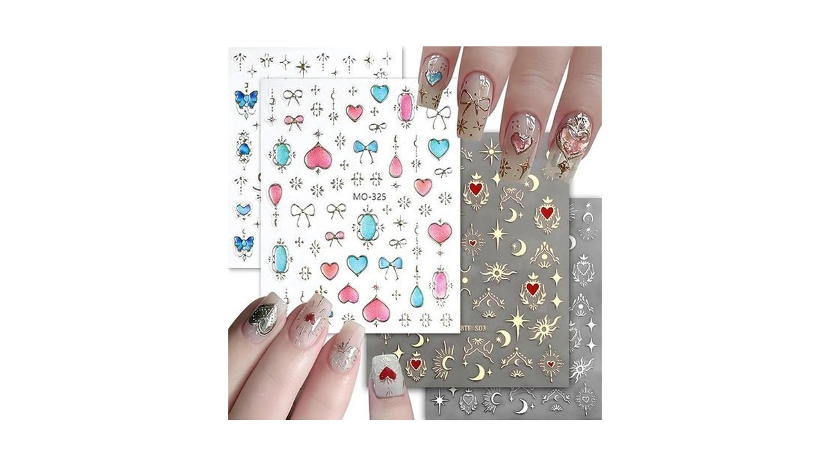 Amazon code: Star Nail Stickers 4 Sheets Moon Star Su