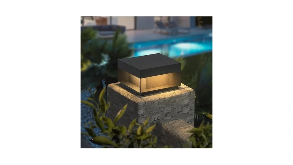 Amazon coupon: Luxfairy Modern Landscape Post Light 9 8