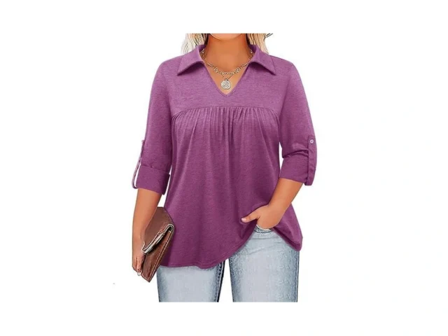 Siddhe 3 4 Sleeve Plus Size Tops For Women Womens… Code