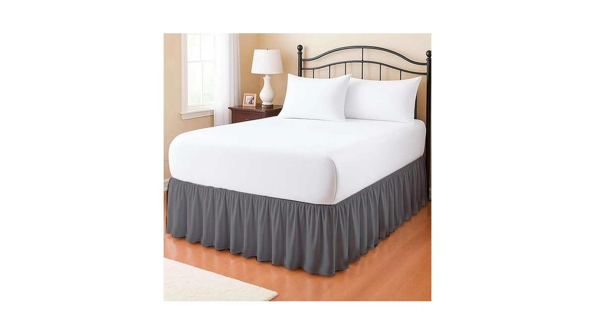 Amazon coupon: Ebeddy Linens Dust Ruffle Bed Skirt King