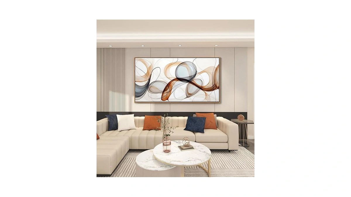 Amazon coupon: Xlsjerst Modern Abstract Wall Art - Deep