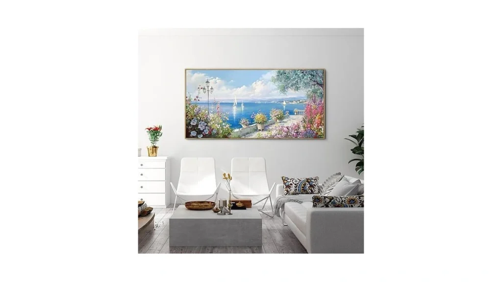 Amazon coupon: Xlsjerst Blue Coastal Wall Art - Ocean S