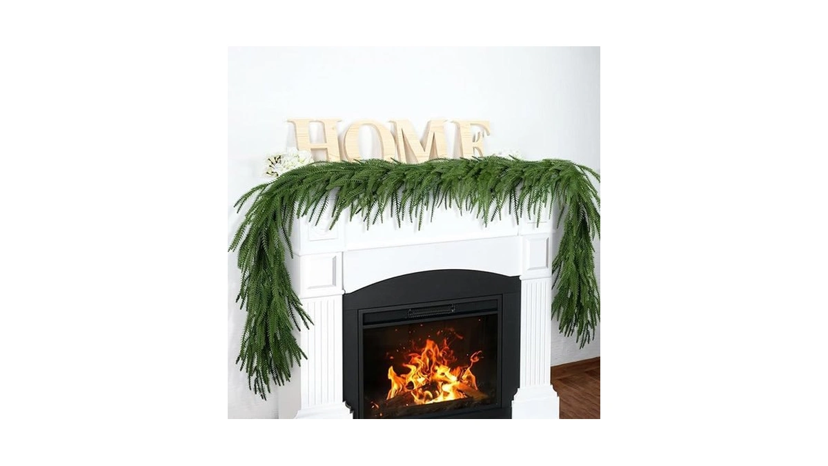 Amazon code: 9ft Christmas Garland Realistic Real Tou