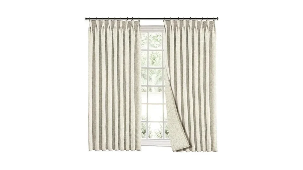 Amazon coupon: Liyaxun Linen Pinch Pleat Drapes 63 Inch