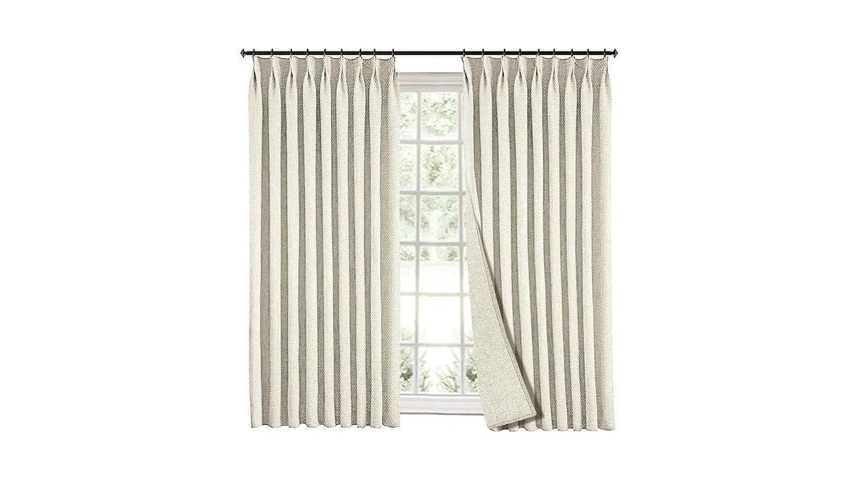 Amazon coupon: Liyaxun Linen Pinch Pleat Drapes 63 Inch