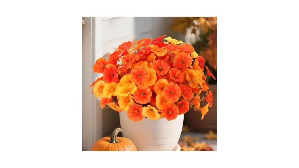 Amazon code: Yibukiy 10pcs Artificial Fall Outdoor Fl