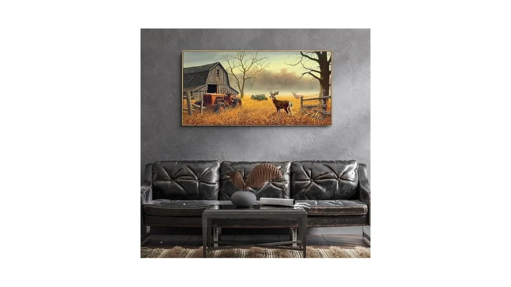Amazon coupon: Xlsjerst Deer Wall Art For Living Room C