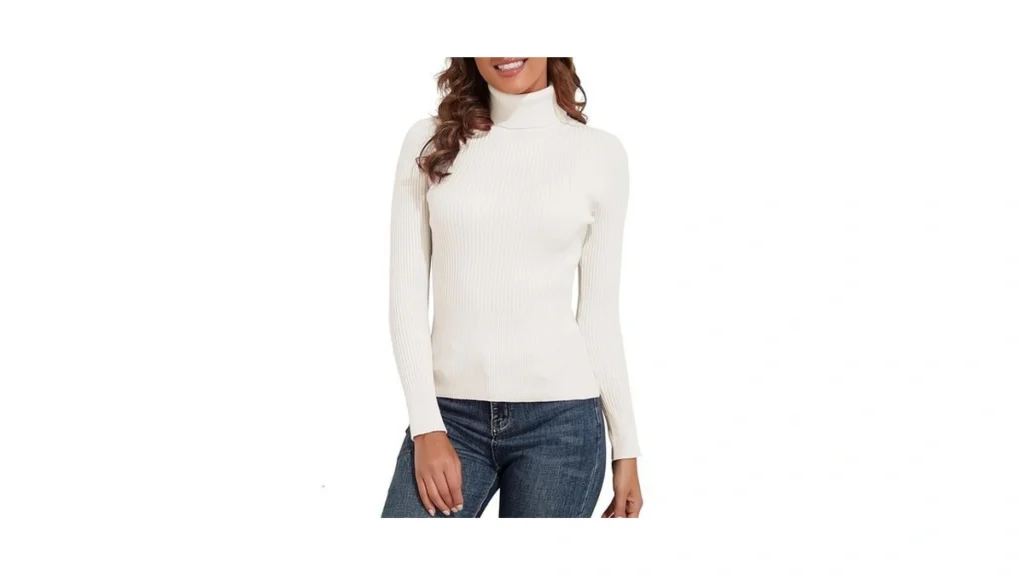 Amazon coupon: Kayamiya Women S Turtleneck Ribbed Sweat
