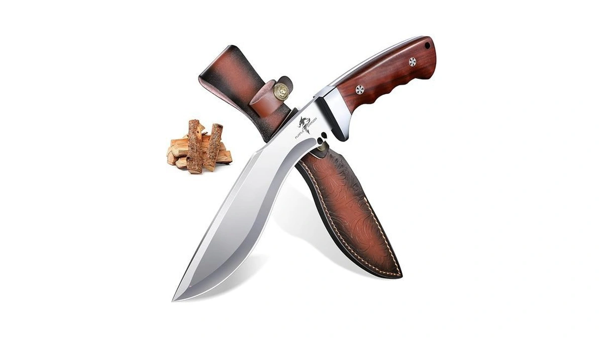 Amazon coupon: Purple Dragon Kukri Fixed Blade Knife Wi