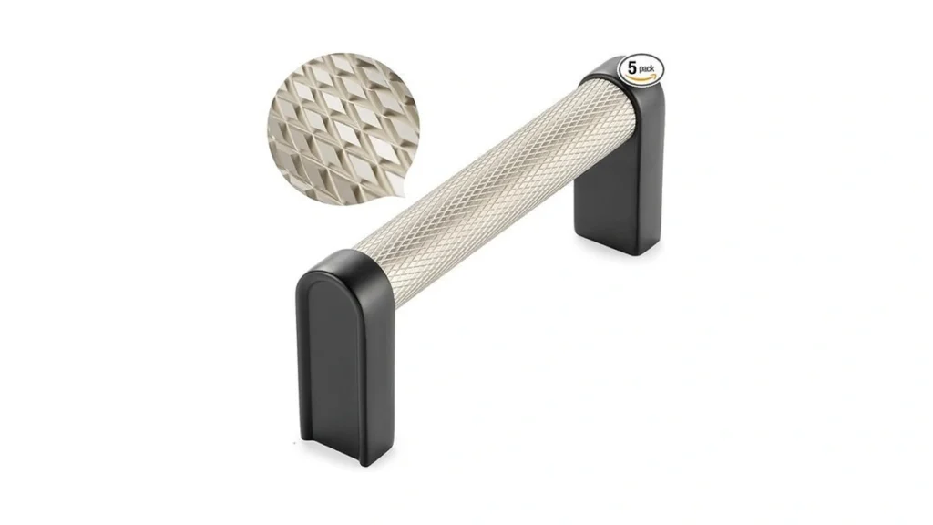 Amazon coupon: Koofizo Nickel And Black Cabinet Pulls 5