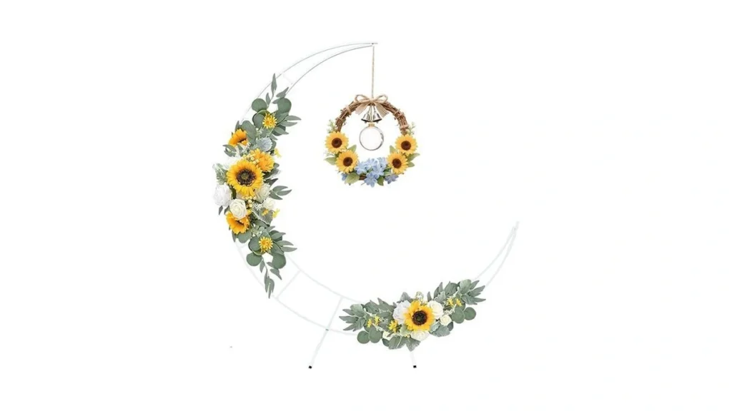 Amazon code: 7 2ft Metal Crescent Moon Floral Curved