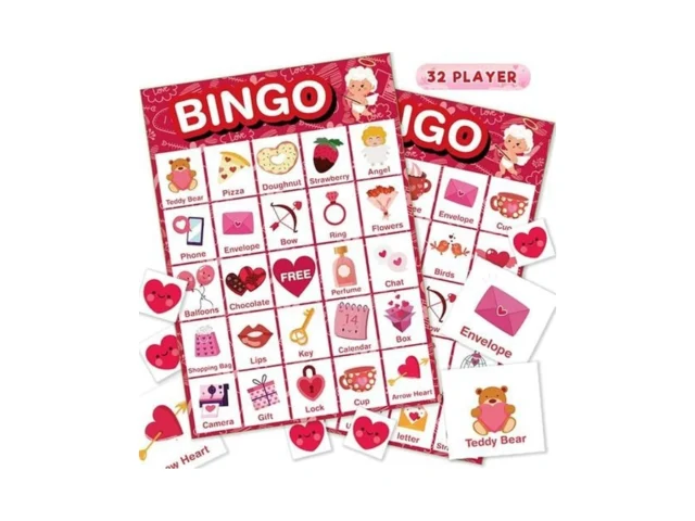 Officygnet Valentine S Day Bingo Game Cards 32… Code