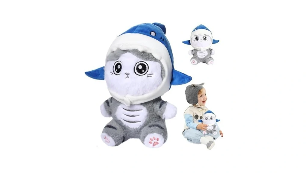 Amazon code: Milegi Shark Cat Plush Toy 8 Kawaii Cat