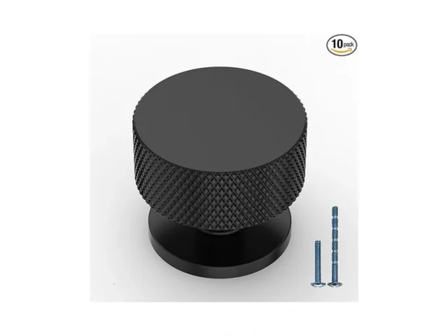 Knoklock 10 Pack Matte Black Knurled Dresser Knobs… Coupon