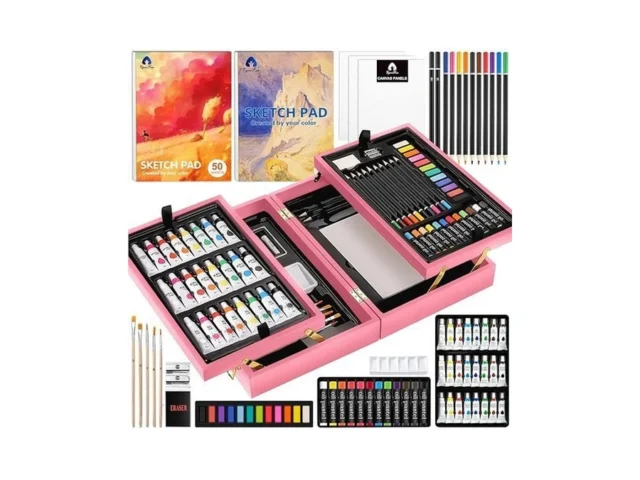 Vigorfun Art Supplies Deluxe Wooden Art Set Crafts… Code