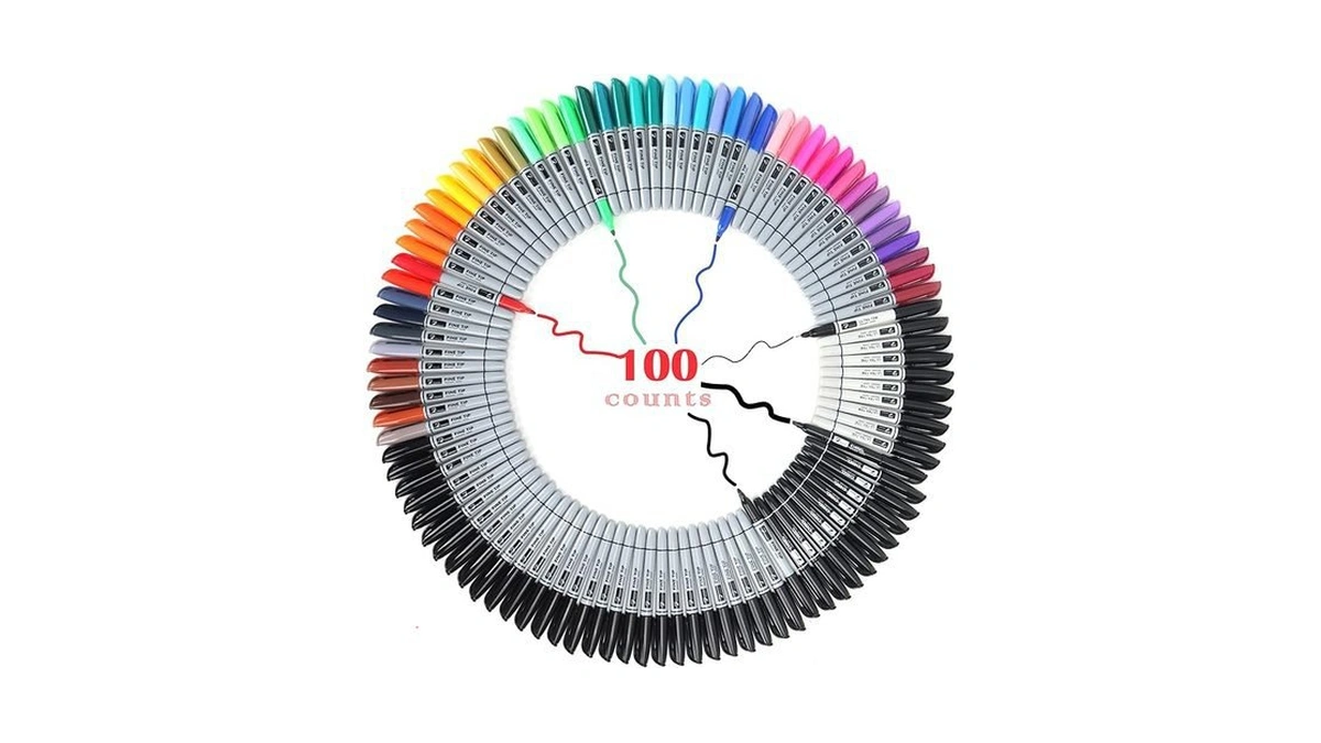 Amazon code: 100 Permanent Markers Bulk - 50 Assorted