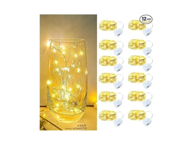 12 Pack Led Fairy Lights – Warm White Battery… Code