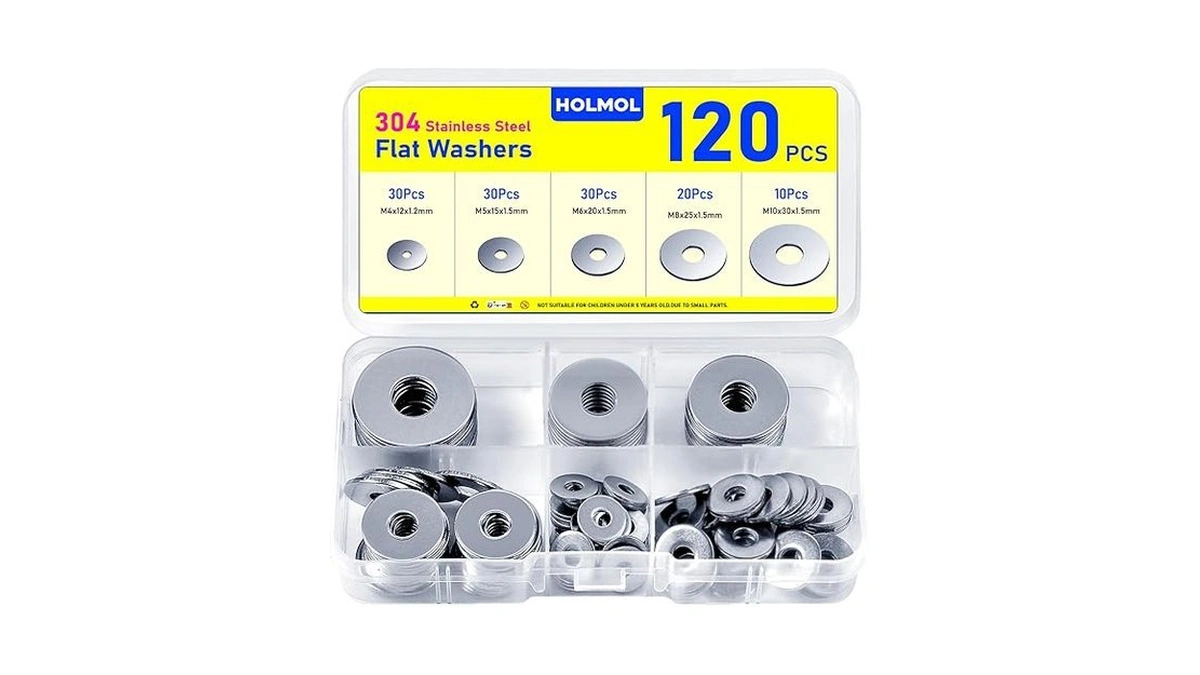 Amazon code: 120pcs Washers For Screws Holmol Stainle