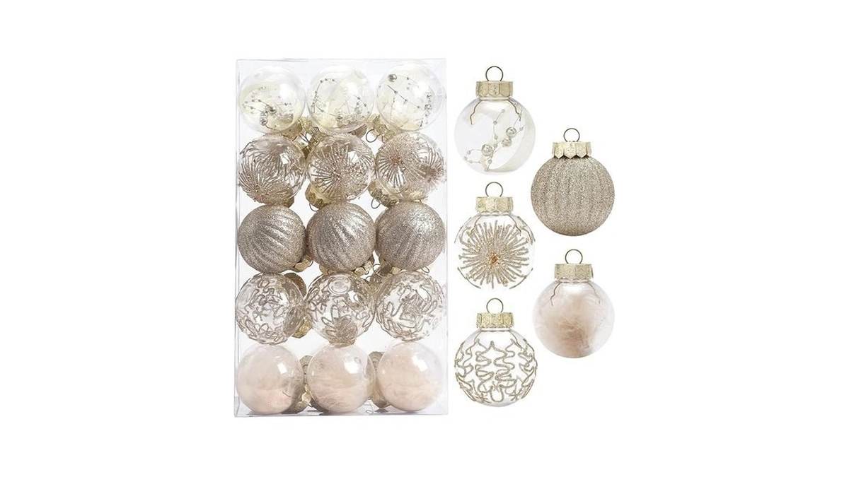Amazon code: 60mm 2 36 Christmas Ball Ornaments 30pcs