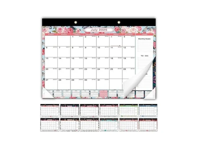 Desk Calendar 2025-2026 18 Months Calendar Runs… Code