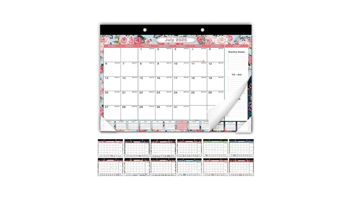 Amazon code: Desk Calendar 2025-2026 18 Months Calend