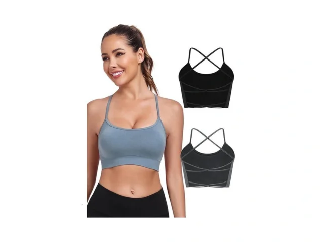 Lusait Sports Bras For Women Medium Support Thin… Code