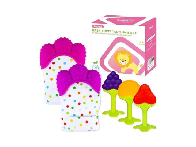 Teething Mittens For Baby 2 Pack With Baby Teething… Code