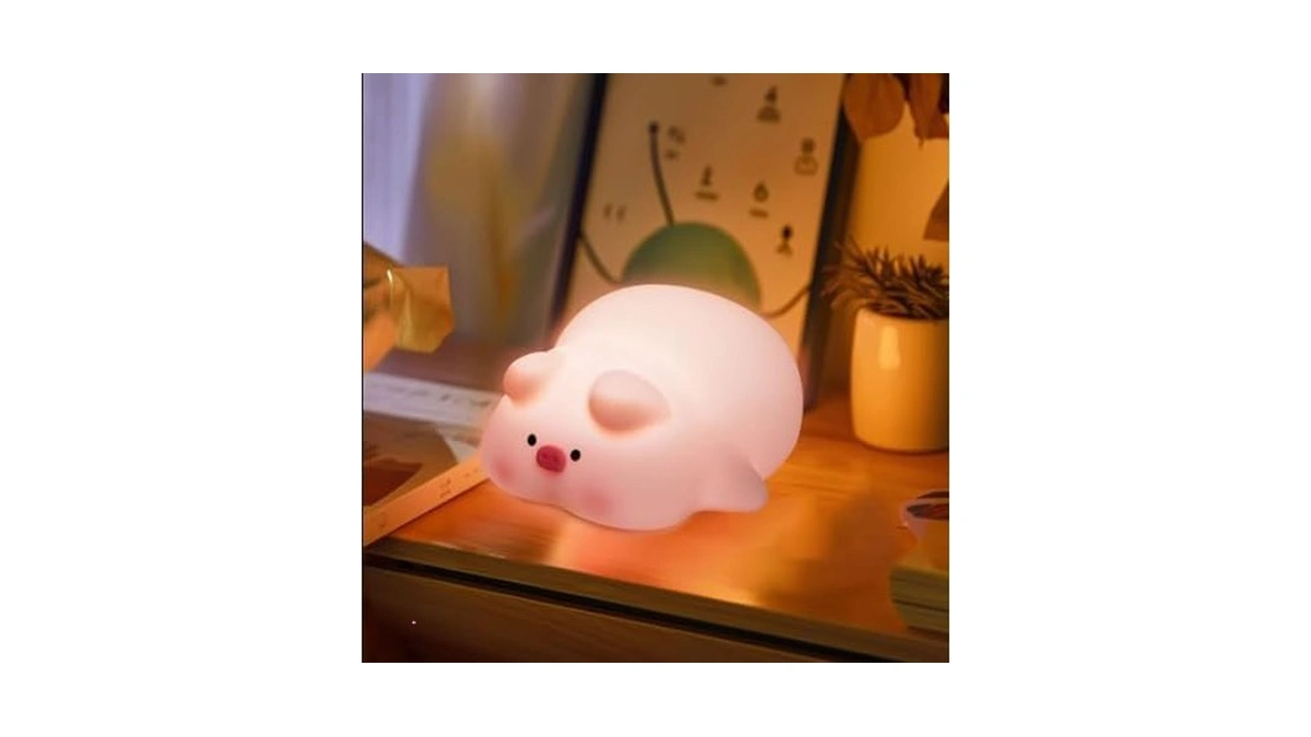 Amazon code: Vsaten Pig Cute Night Light For Kids Dim