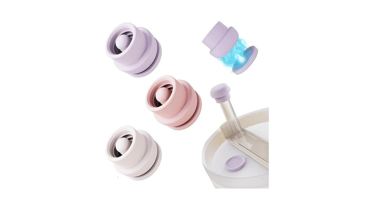 Amazon code: 3 Pack Magnetic Straw Toppers Compatible