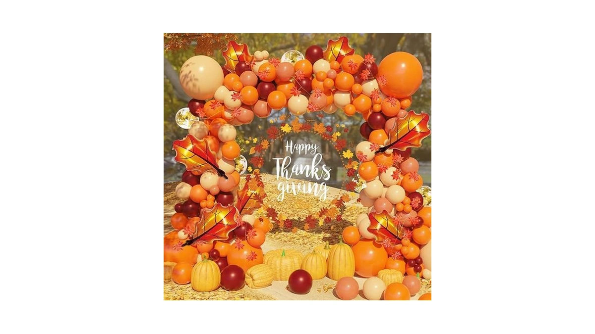 Amazon code: Thanksgiving Balloon Arch Kit 167pcs Fal