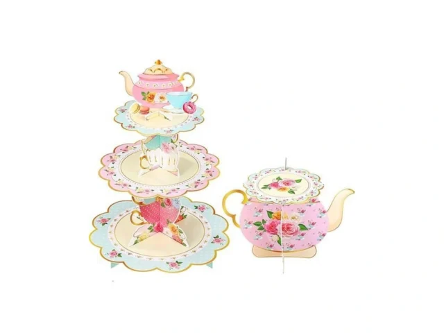 Zopeal 2 Pcs Floral Tea Party Cupcake Stand… Code