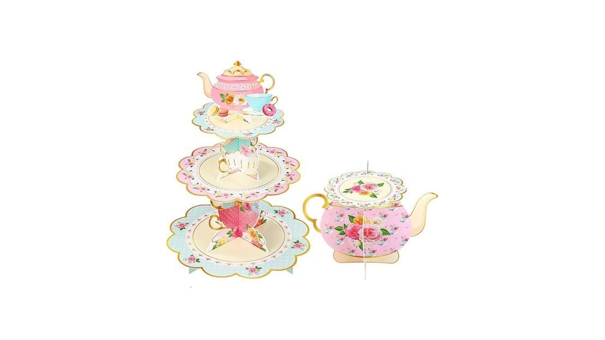 Amazon code: Zopeal 2 Pcs Floral Tea Party Cupcake St