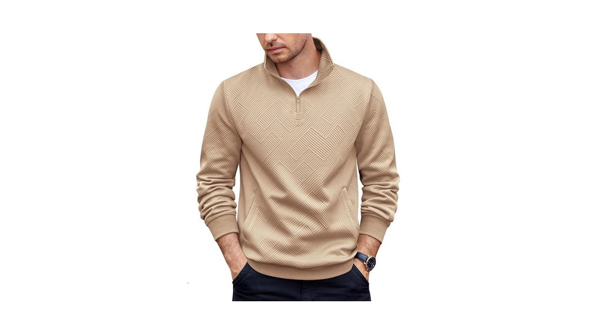 Amazon code: Coofandy Mens Quarter Zip Pullover Quilt
