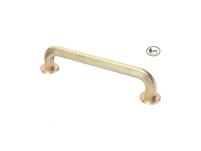 Alzassbg 6 Pack Brushed Brass Cabinet Pulls 5 Inch… Coupon
